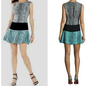 BCBG Colorful Cheetah Print Lillian Cocktail Dress Size 0